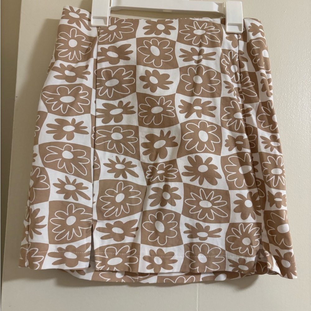 Floral Tan Skirt